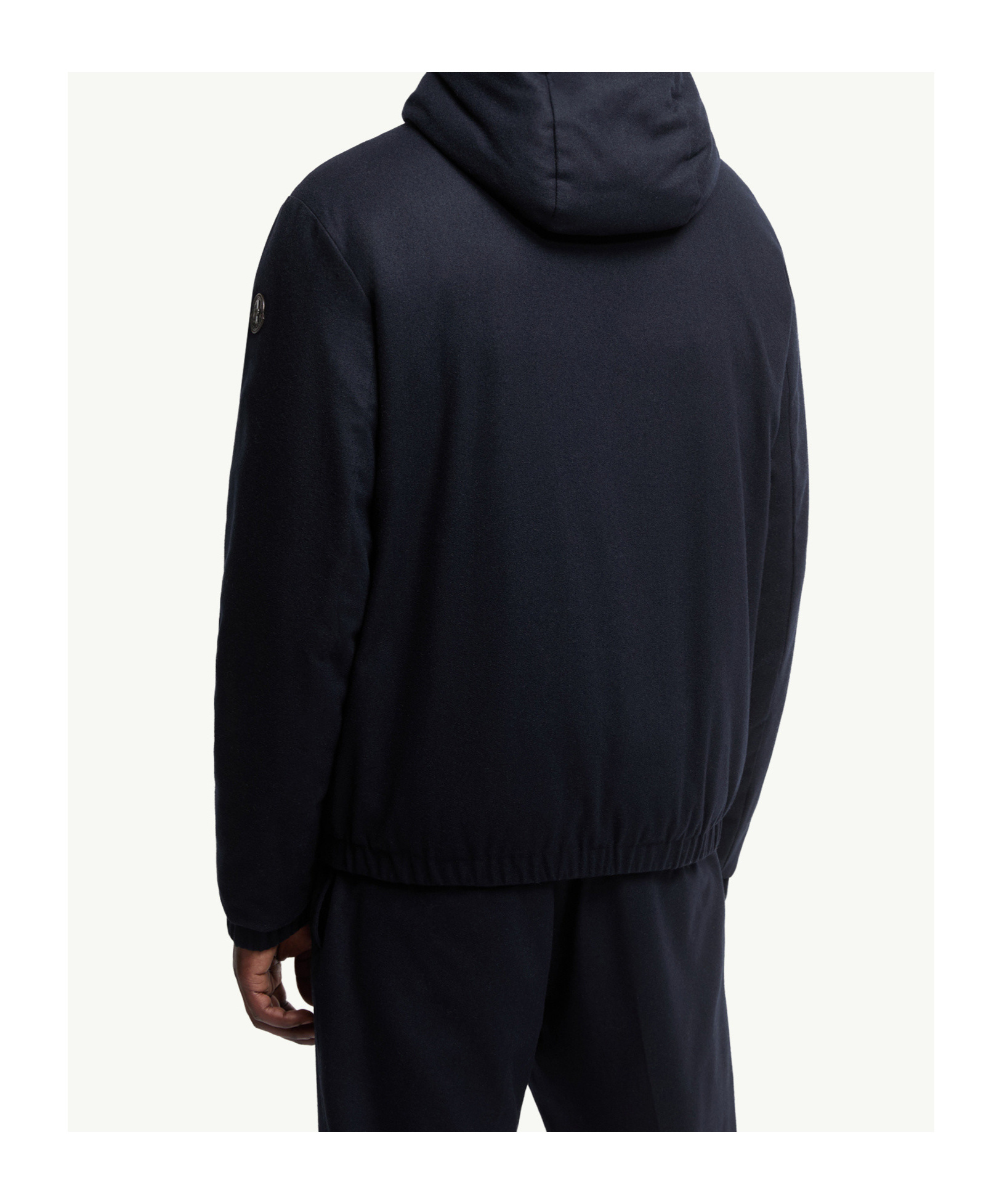 Moncler Guerand Reversible Short Down Jacket With Hood In Blue