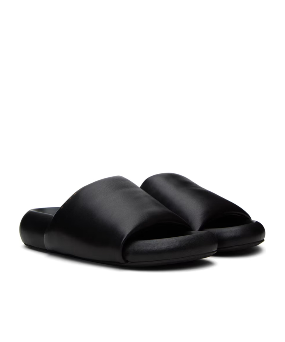 Marni Open-toed Flat Slippers In Black