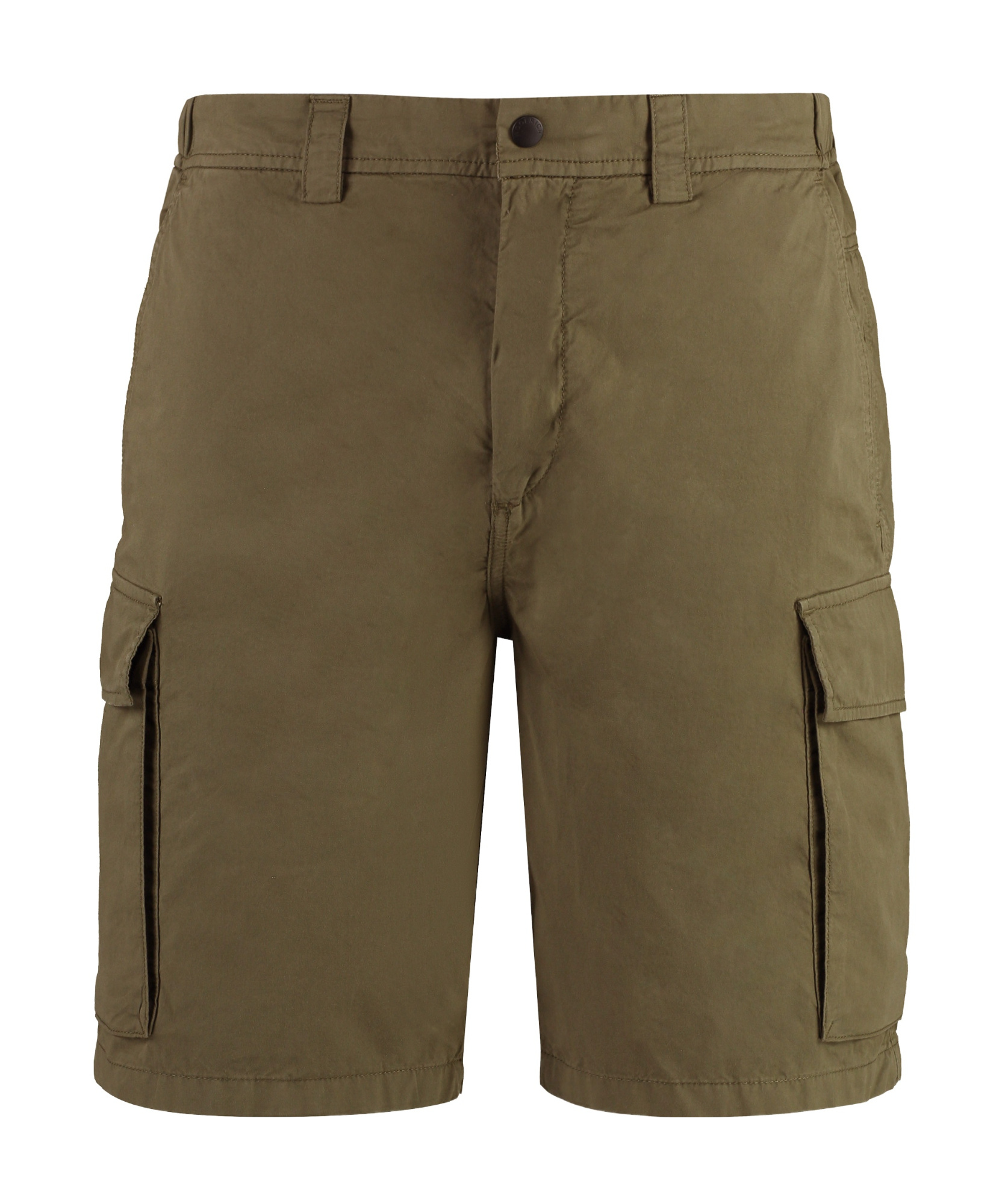 Woolrich Mid-rise Cotton Cargo Shorts In Green