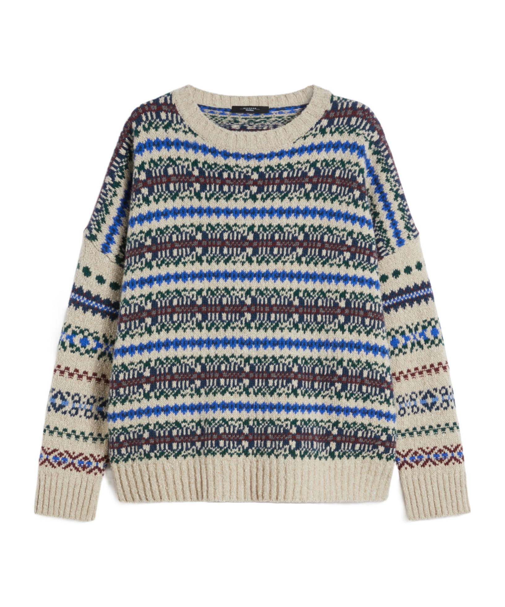 Weekend Max Mara Pull Court En Tweed De Laine In Multi