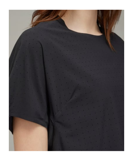 Y-3 Running Short Sleeve Tee In Black