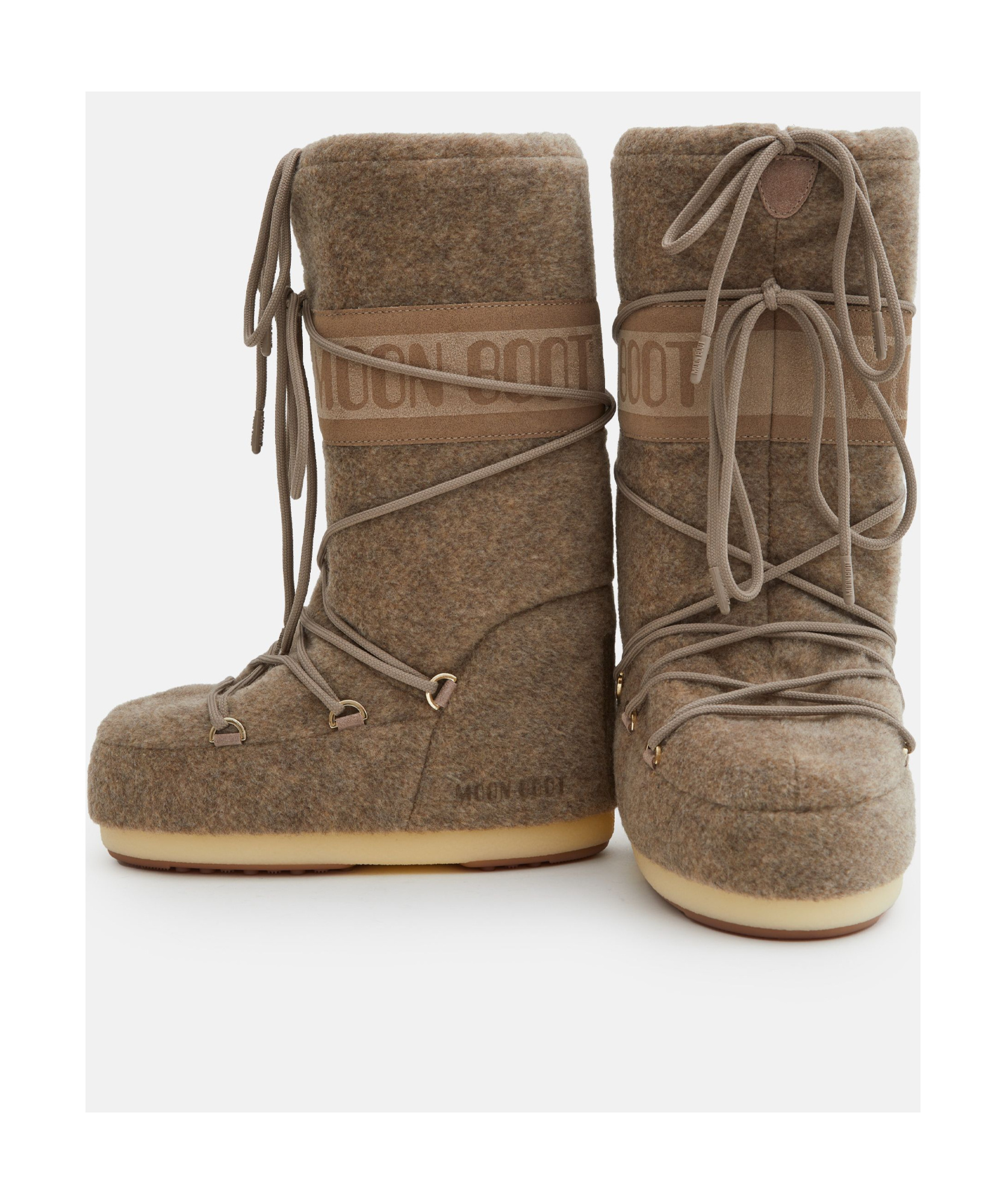 Moon Boot Icon Felt Boots In Brown