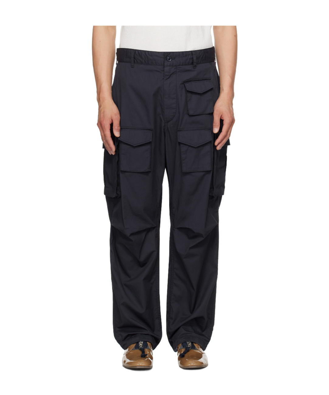 Engineered Garments Navy Fa Cargo Pants In Black
