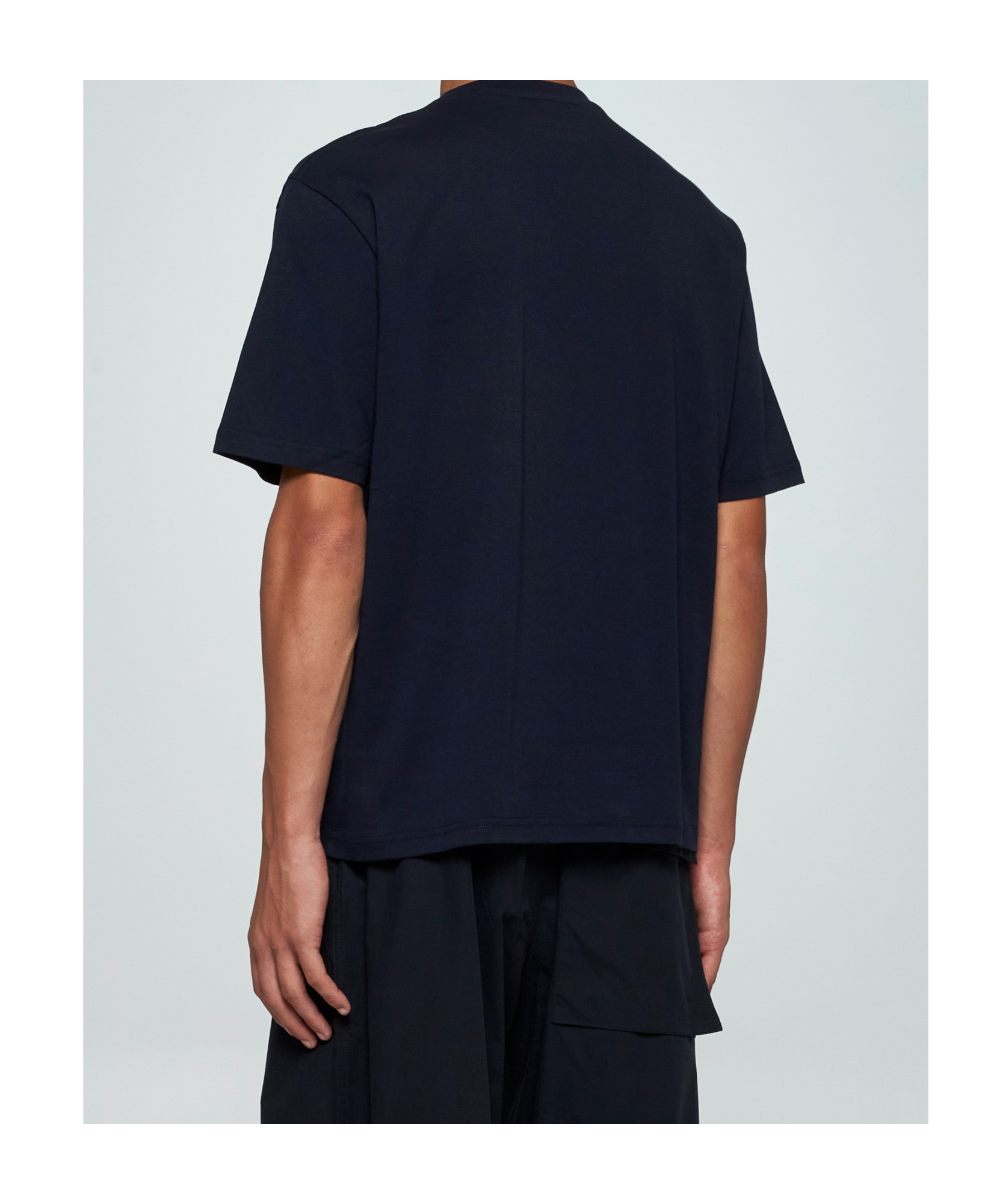 Studio Nicholson Bric T-shirt Blue Regular Fit In Black