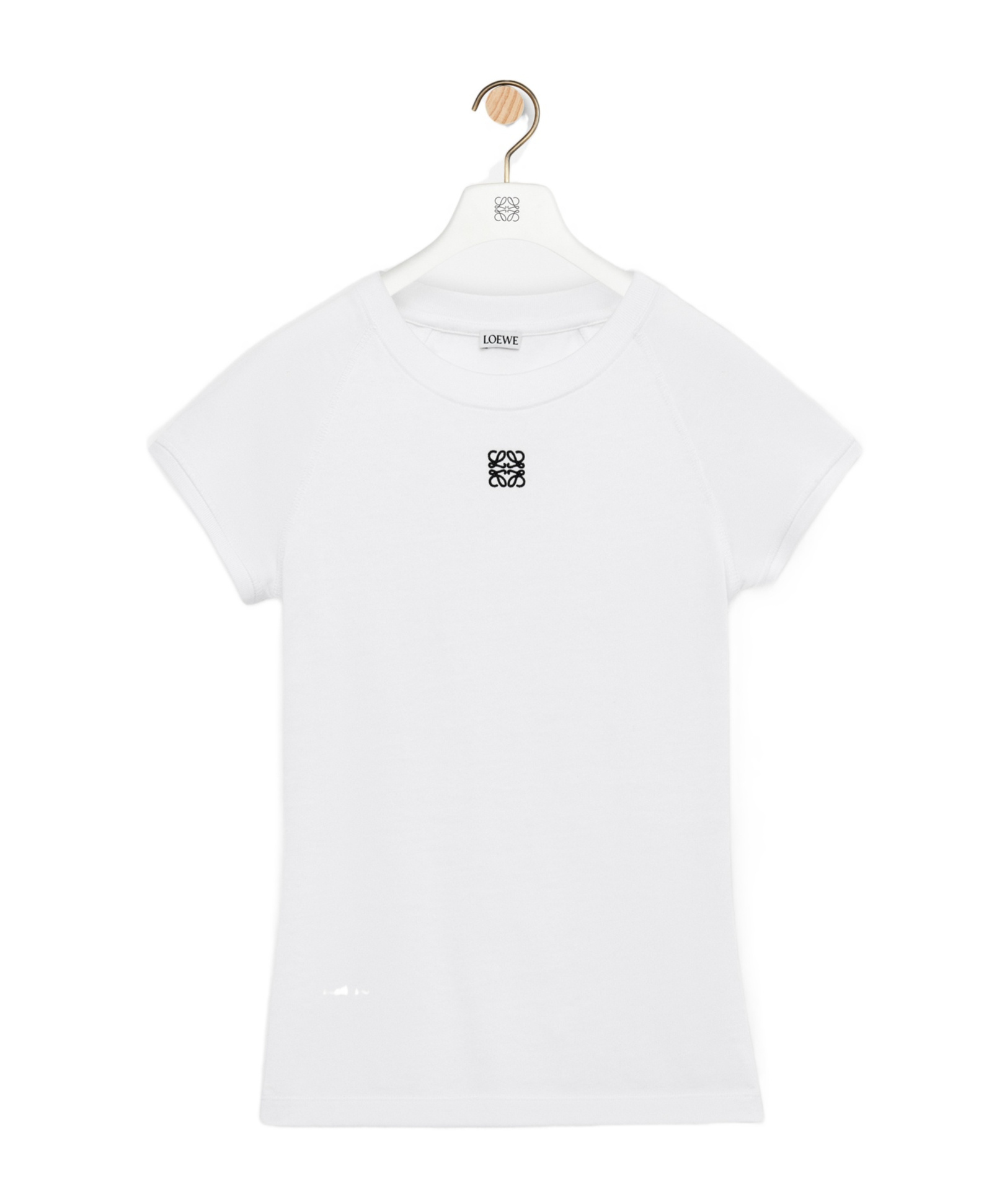 Loewe Anagram Embroidered Cotton-blend Jersey T-shirt In White