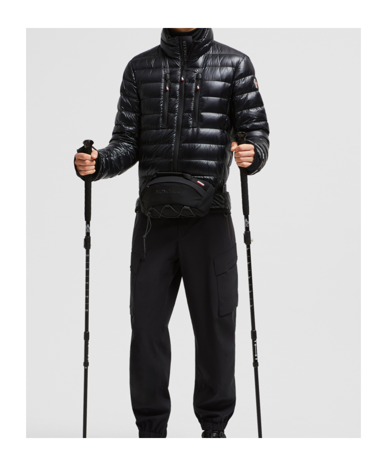 Moncler Hers Padded Jacket Zipped Pockets In Black