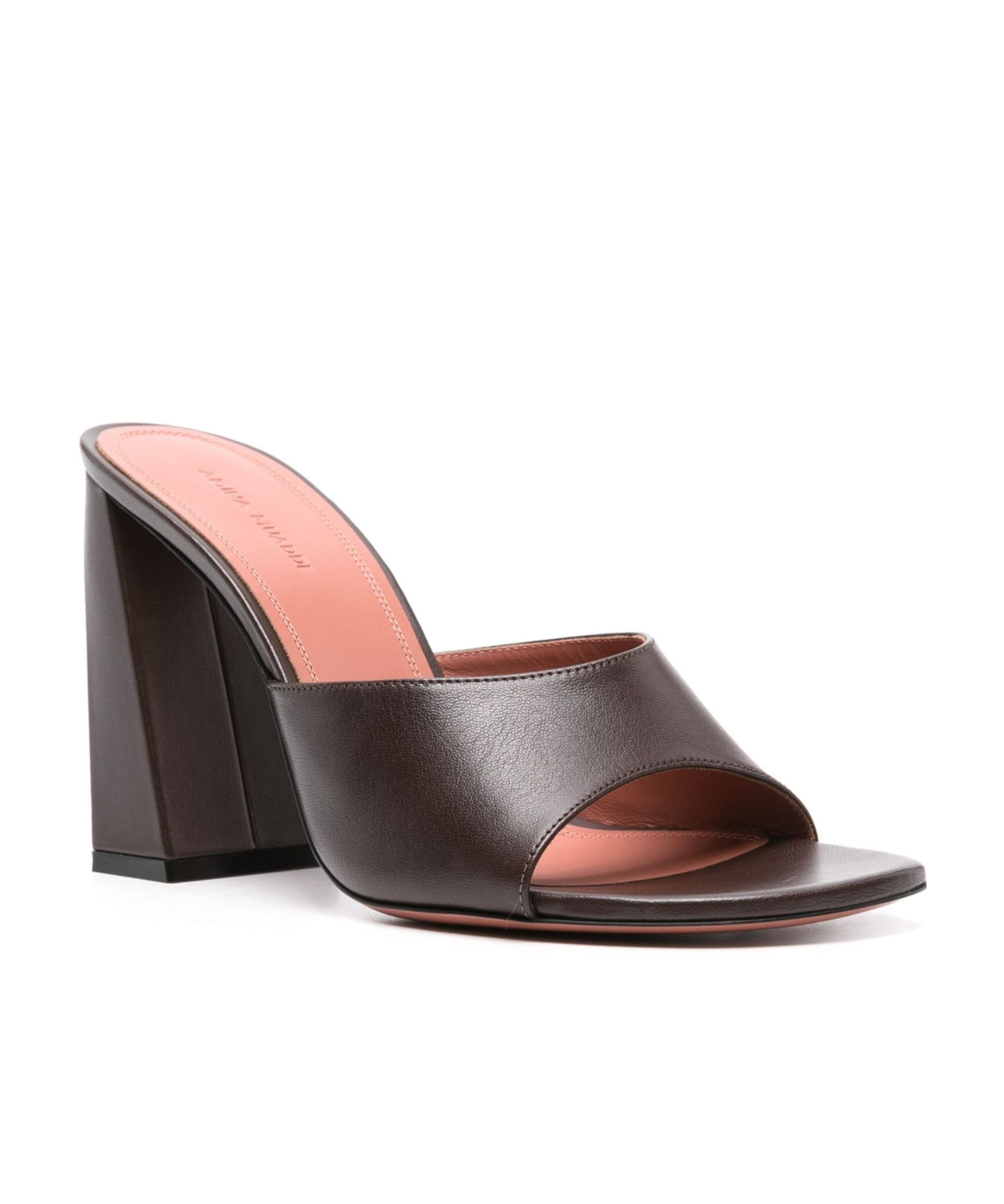 Amina Muaddi Brigitte 95 Leather Mules In Black