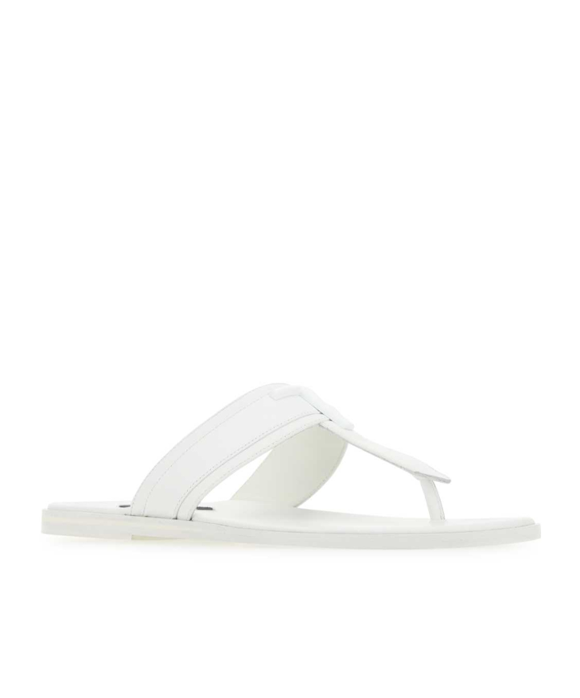 Tom Ford Men White Leather Thong Slippers In White