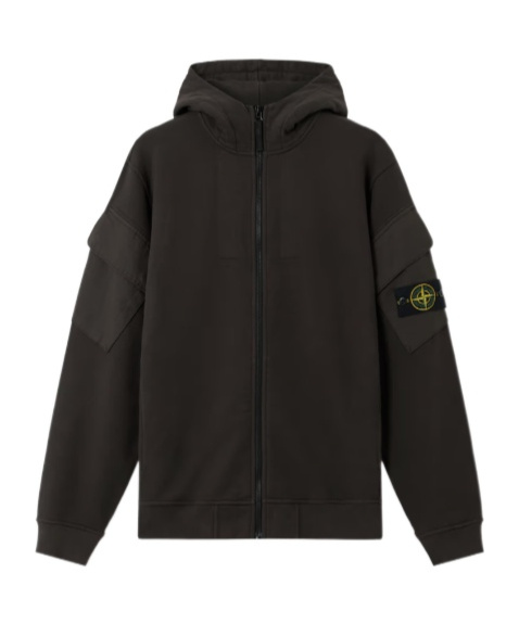 Stone Island 6100009 Brushed Organic Cotton Fleece In Gray