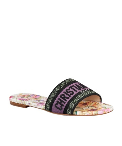 Dior Dway Logo Flip-flops In Multicolor