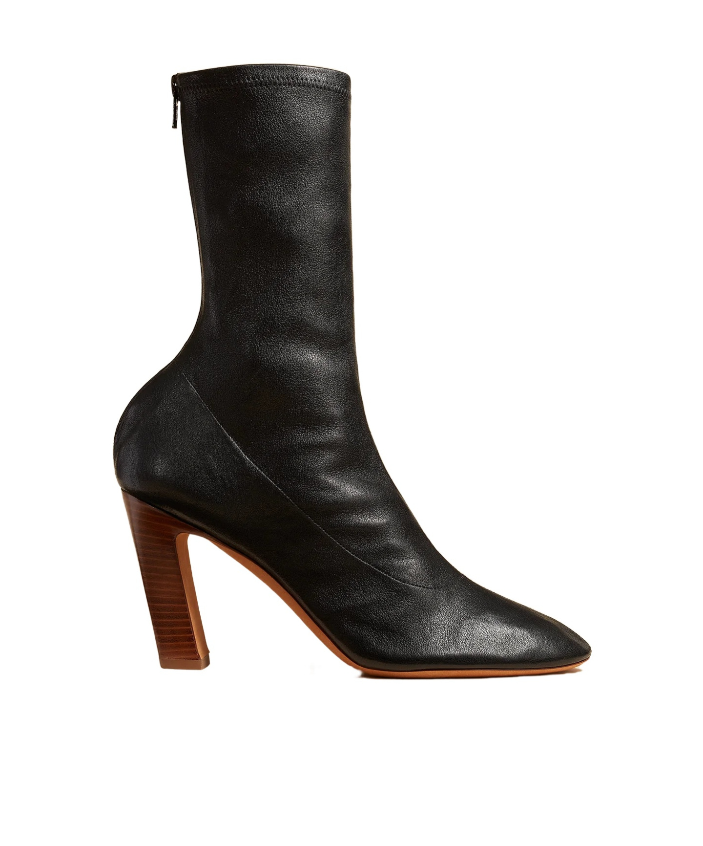 Khaite Chic Ballerina-inspired Leather Boots 85 In Black