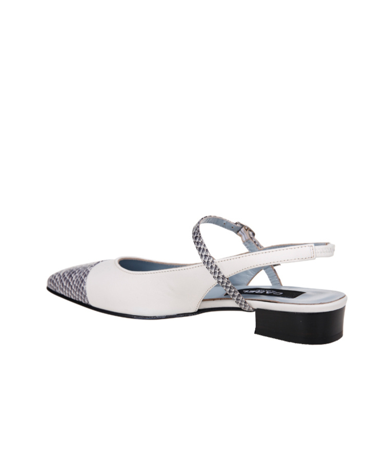 Carel Paris Oceano Slingback Flats In Gray