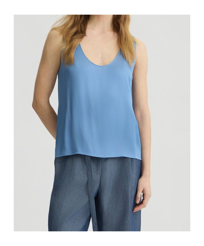 Liu •jo Satin Top In Blue