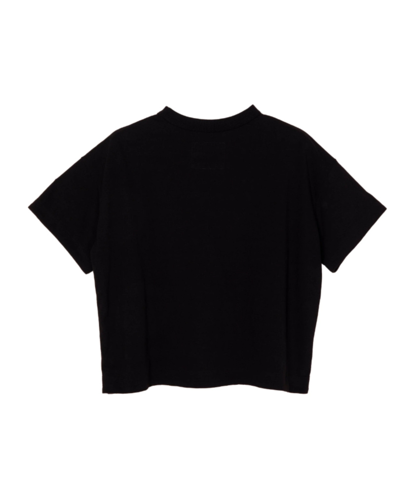Sacai S Cotton Jersey T-shirt In Black