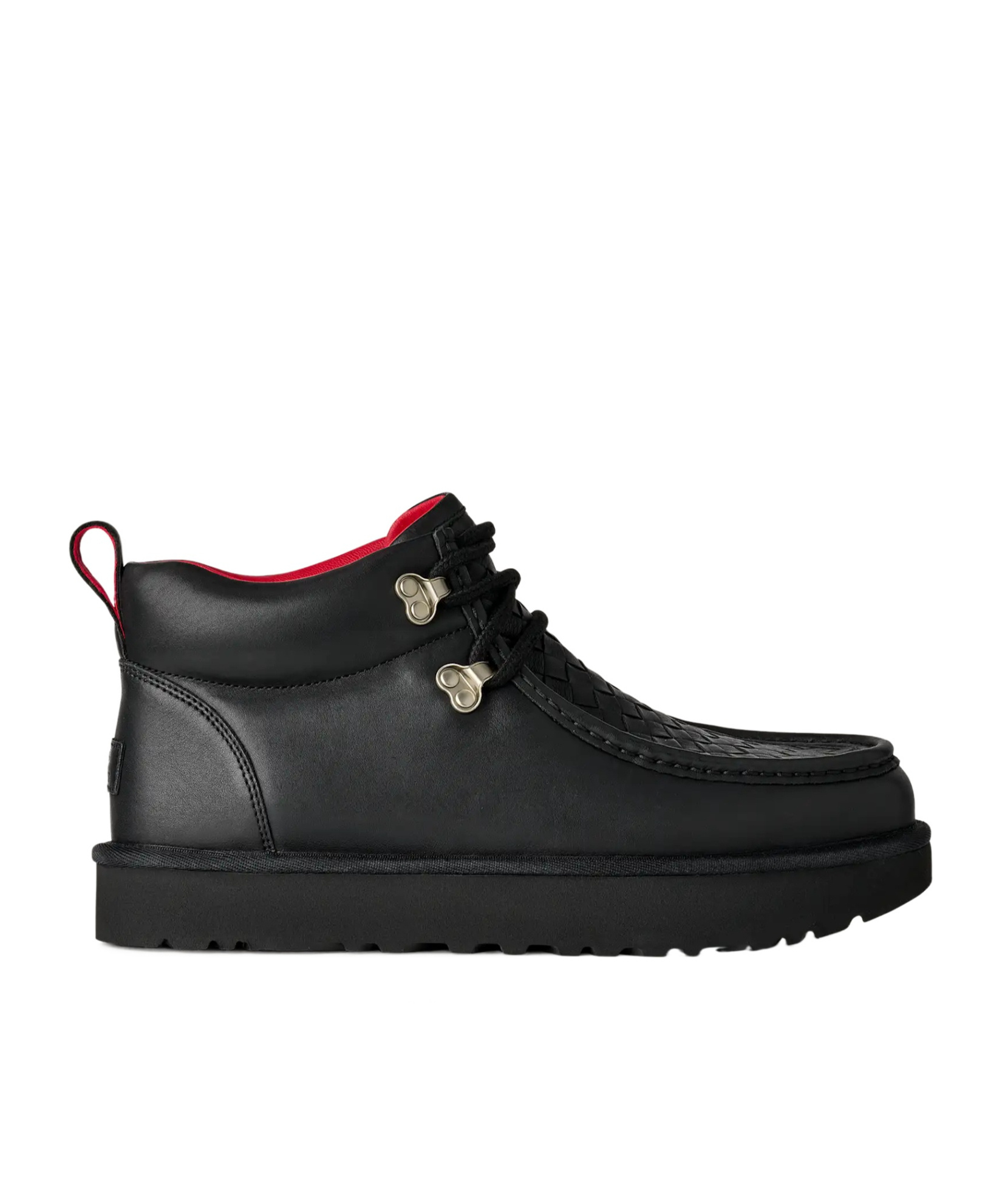 Ugg Woven Lace-up Trainers In Black