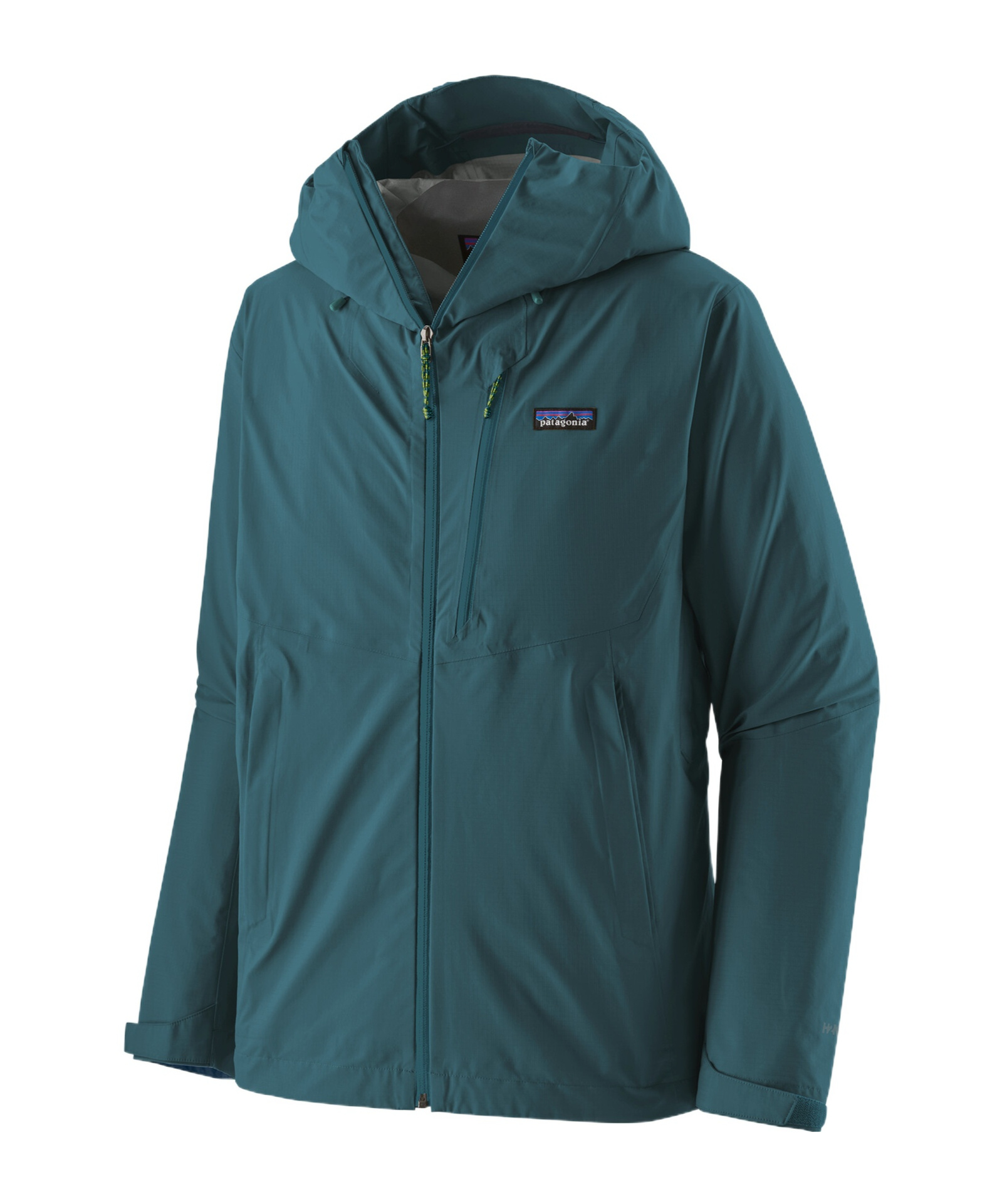 Patagonia Adjustable Hood Nylon Jacket In Tidal Blue