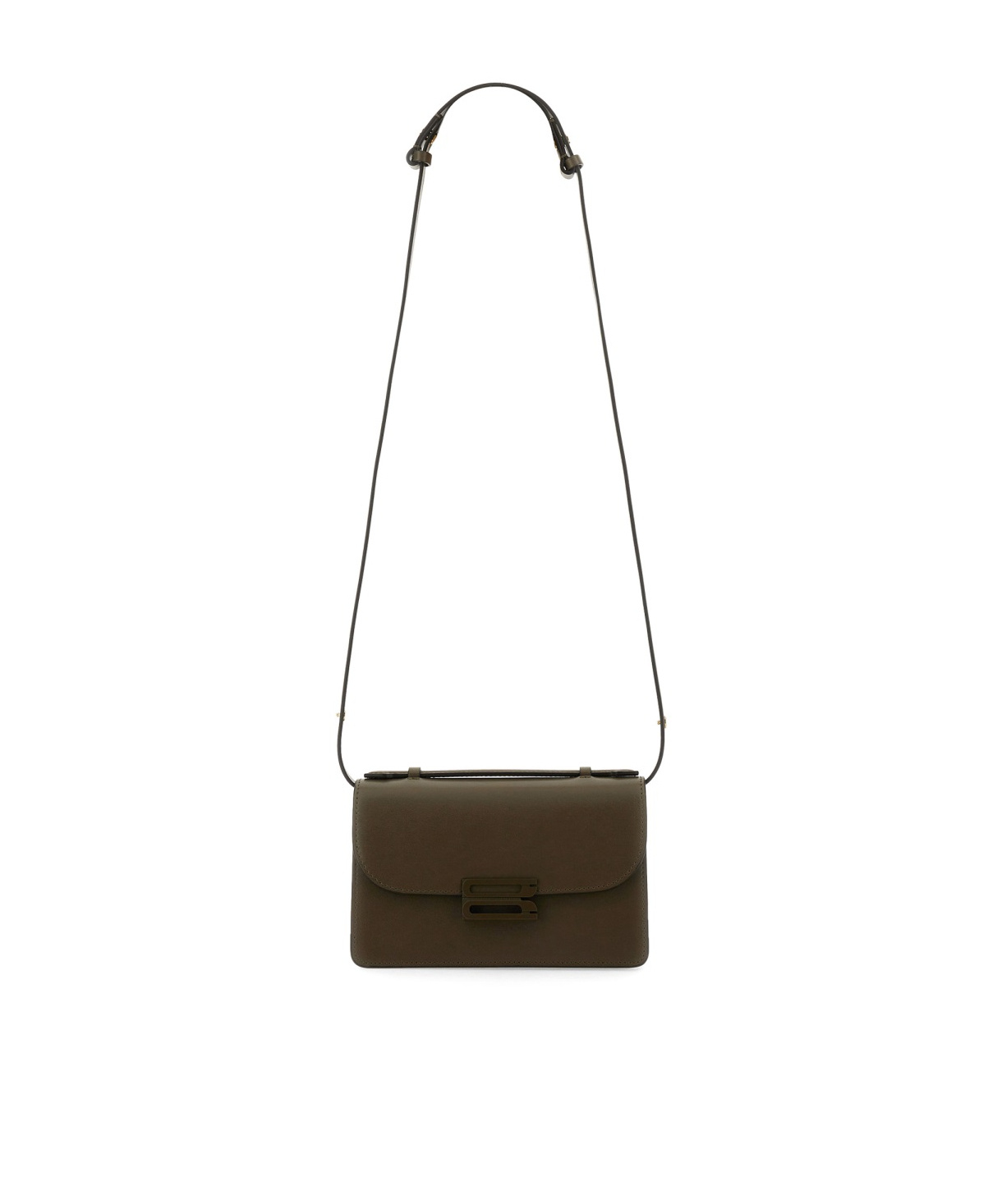 Victoria Beckham Mini Bag With Top Handle And Adjustable Strap In Brown