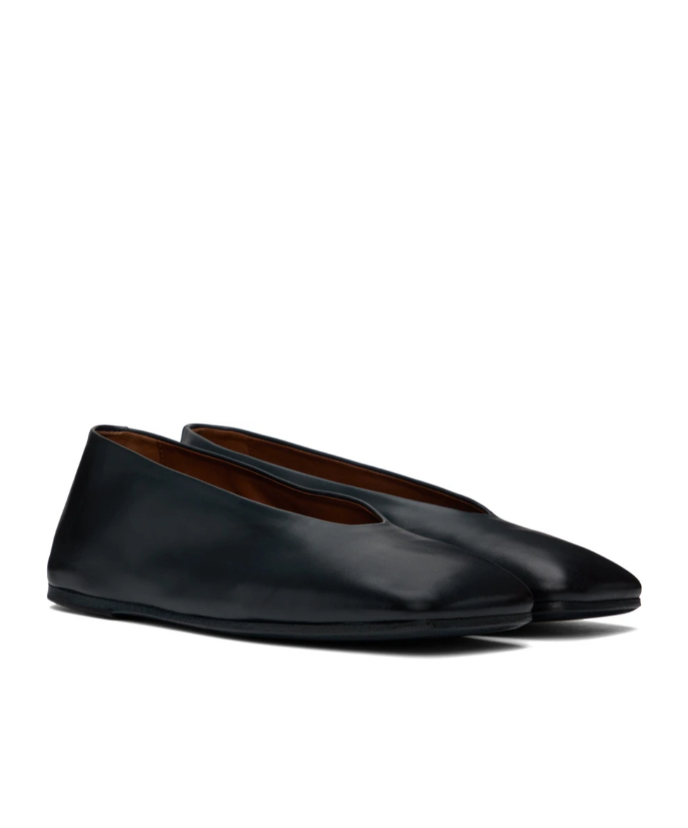 Marsèll Square-toed Ballet Shoes In Black