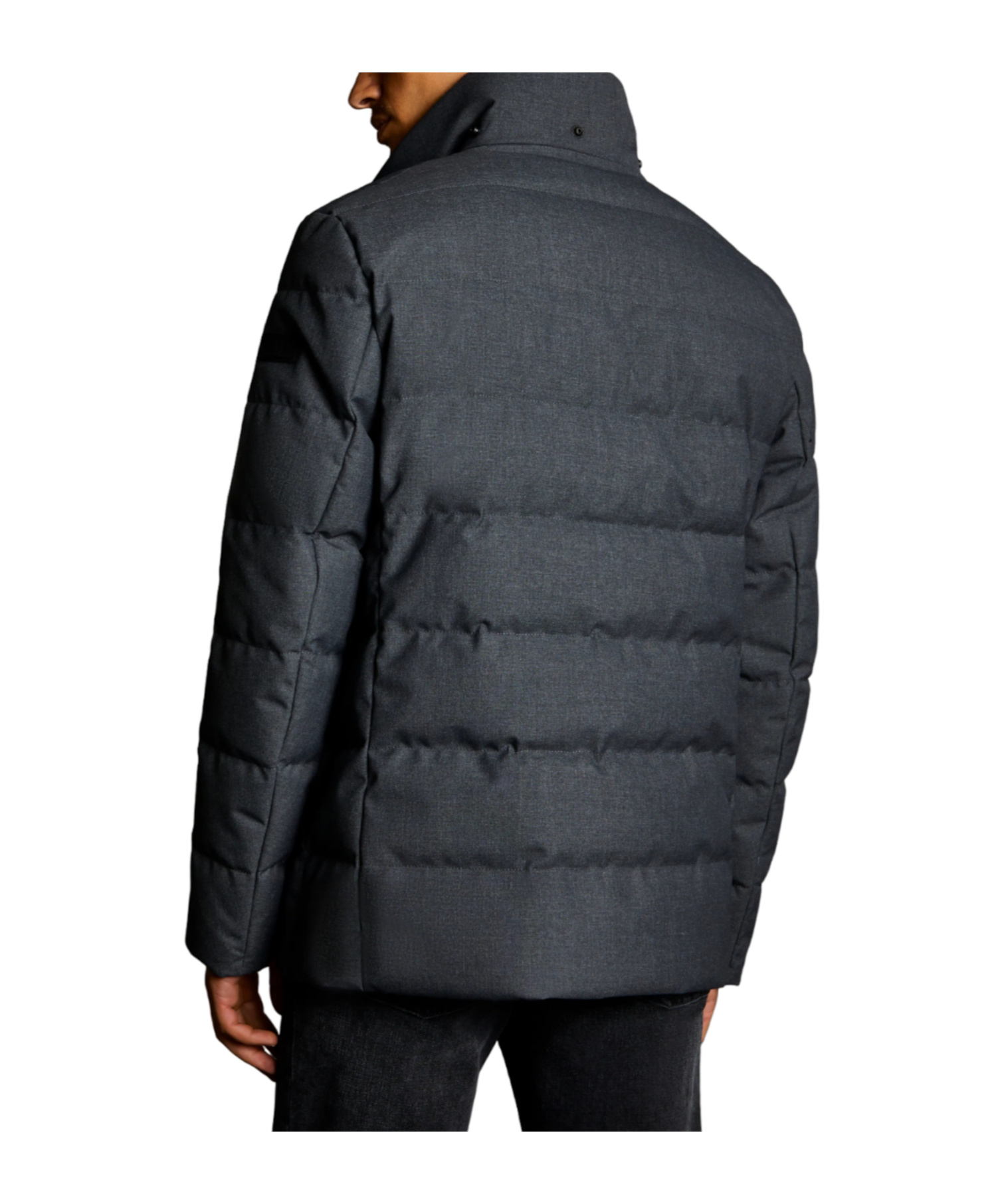 Fay Long-sleeved Quilted Down Jacket In Black