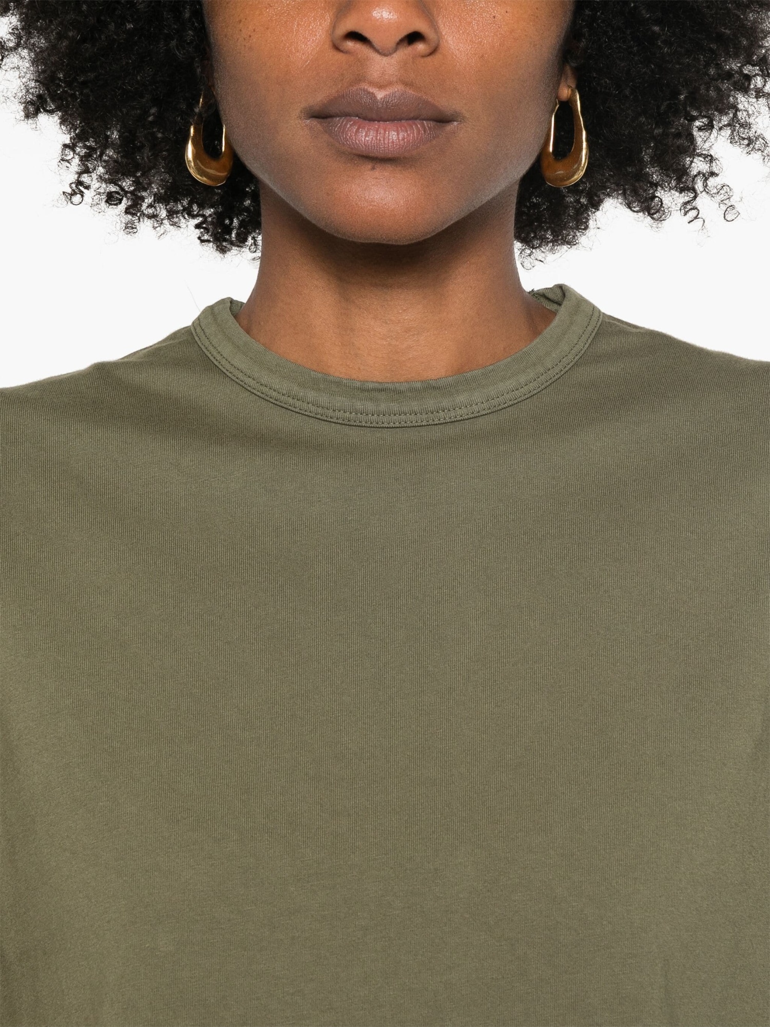 Shop Officine Generale Leila Cotton T-shirt In Green