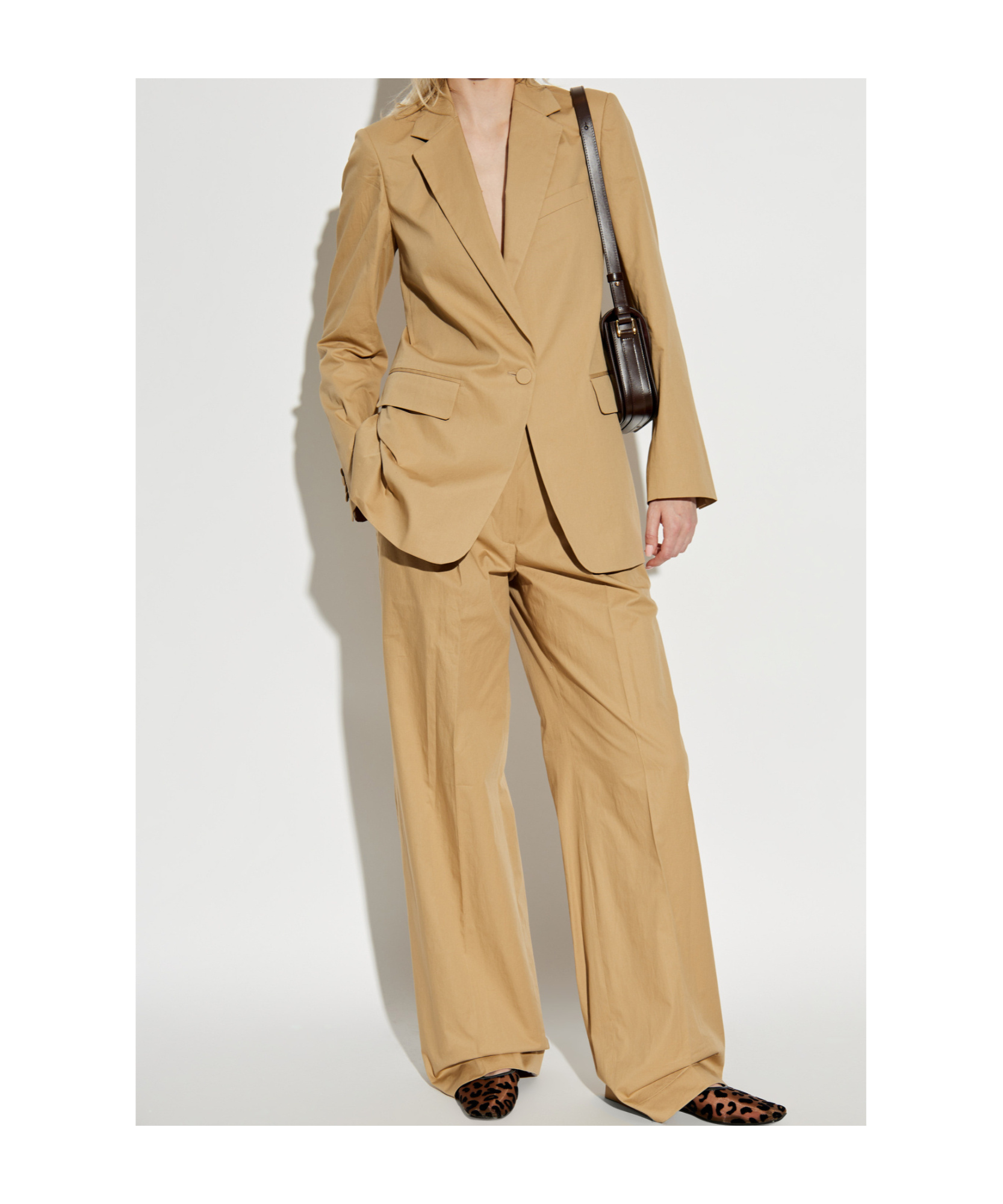 Dries Van Noten Basti Oversized Mohair Wool Jacket In Nude