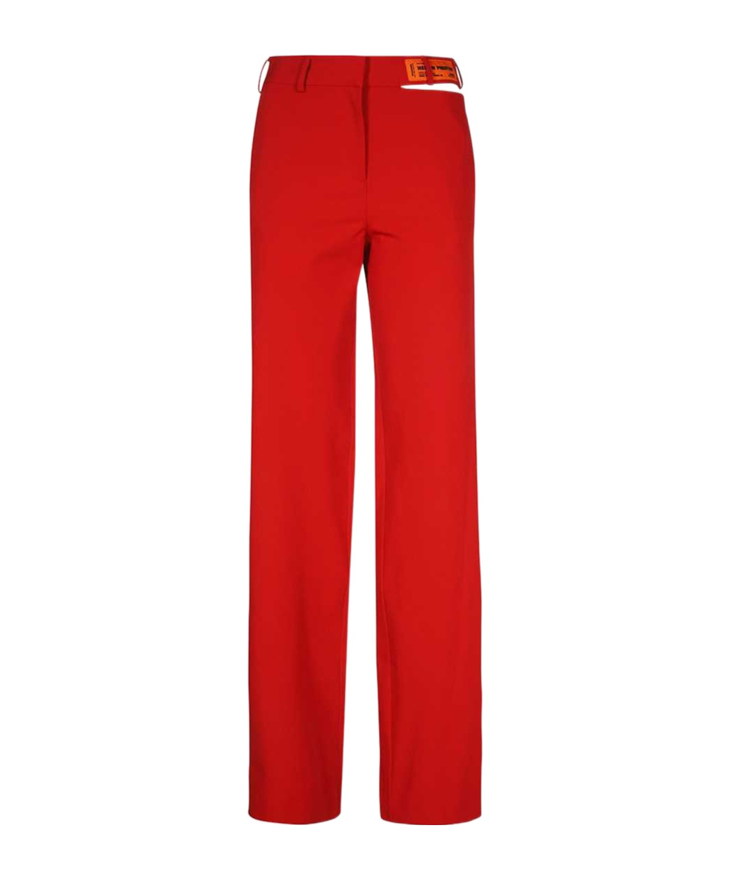 Heron Preston Cut-out Detail Straight-leg Trousers In Red