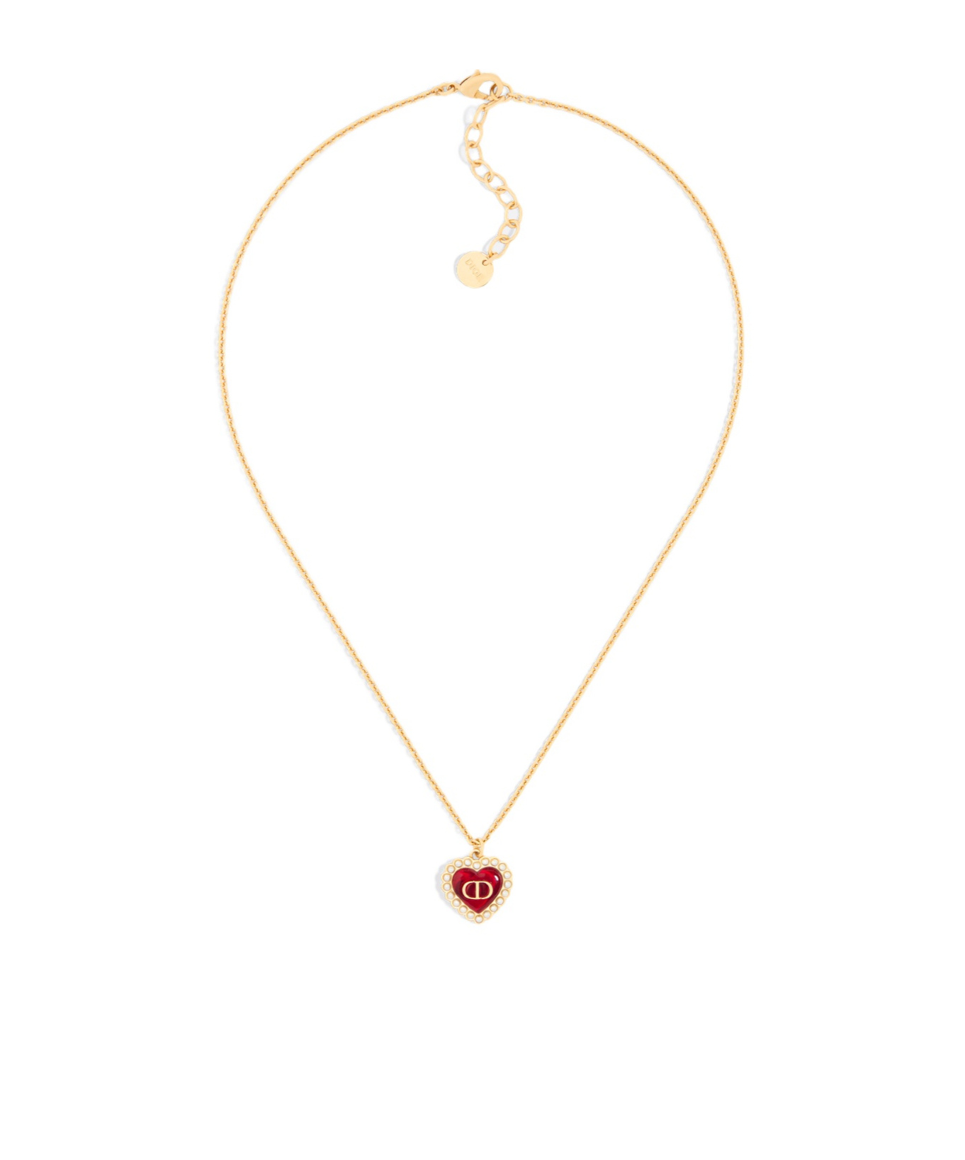 Dior Petit Cd Baroque Necklace In Gold