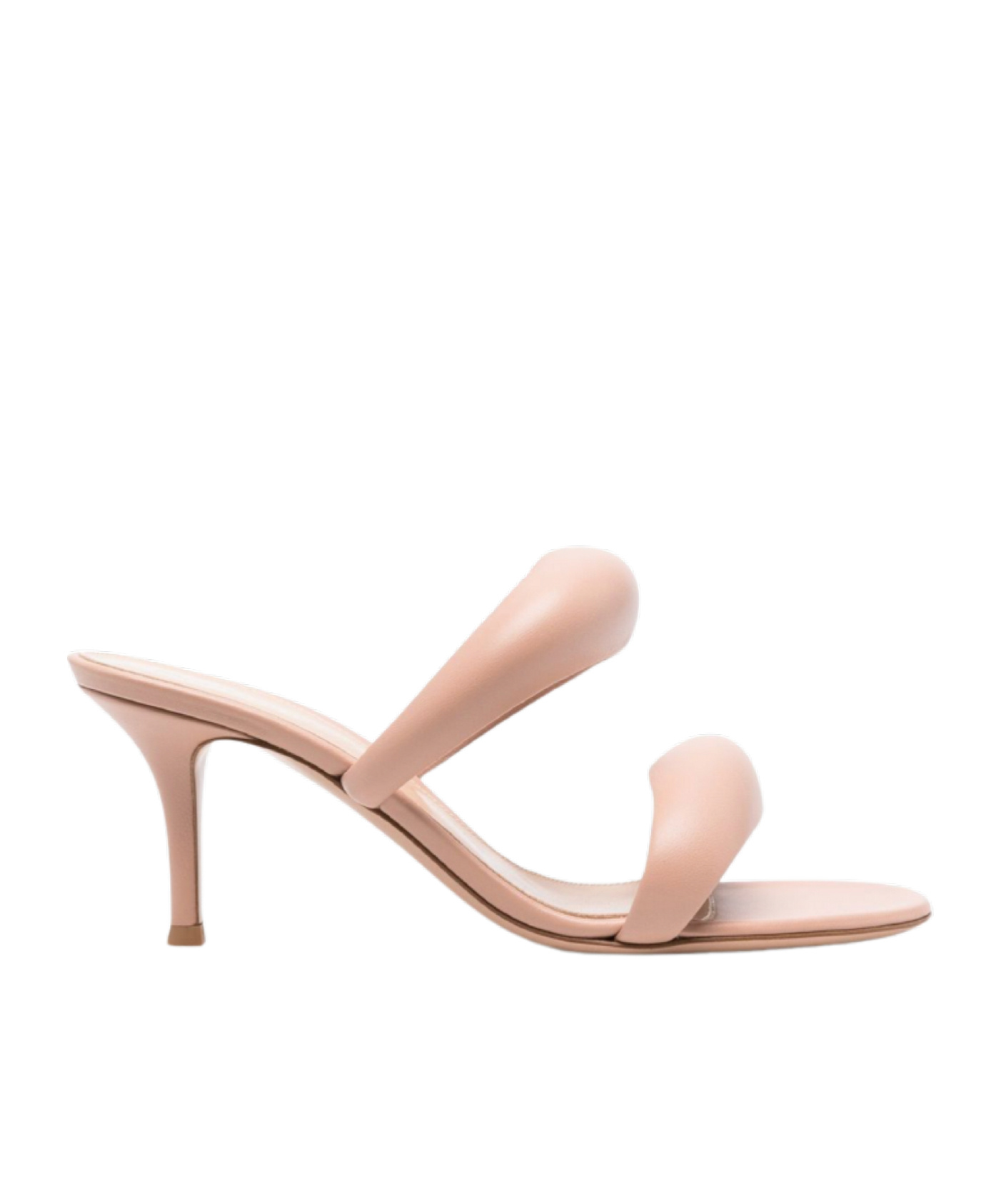 Shop Gianvito Rossi Round Head High Heel Sandals In Nude