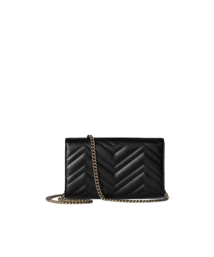 Gucci Gg Marmont Wallet On Chain In Black