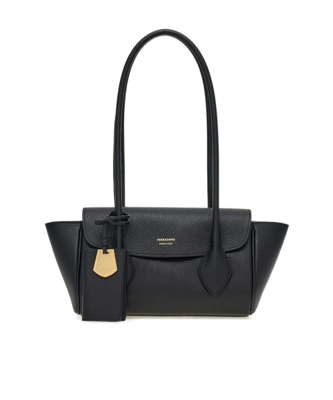 FERRAGAMO DOUBLE HANDLE AND ONE SHOULDER BAG