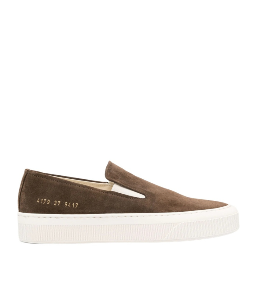 Common Projects Round Toe Flat Shoes In White