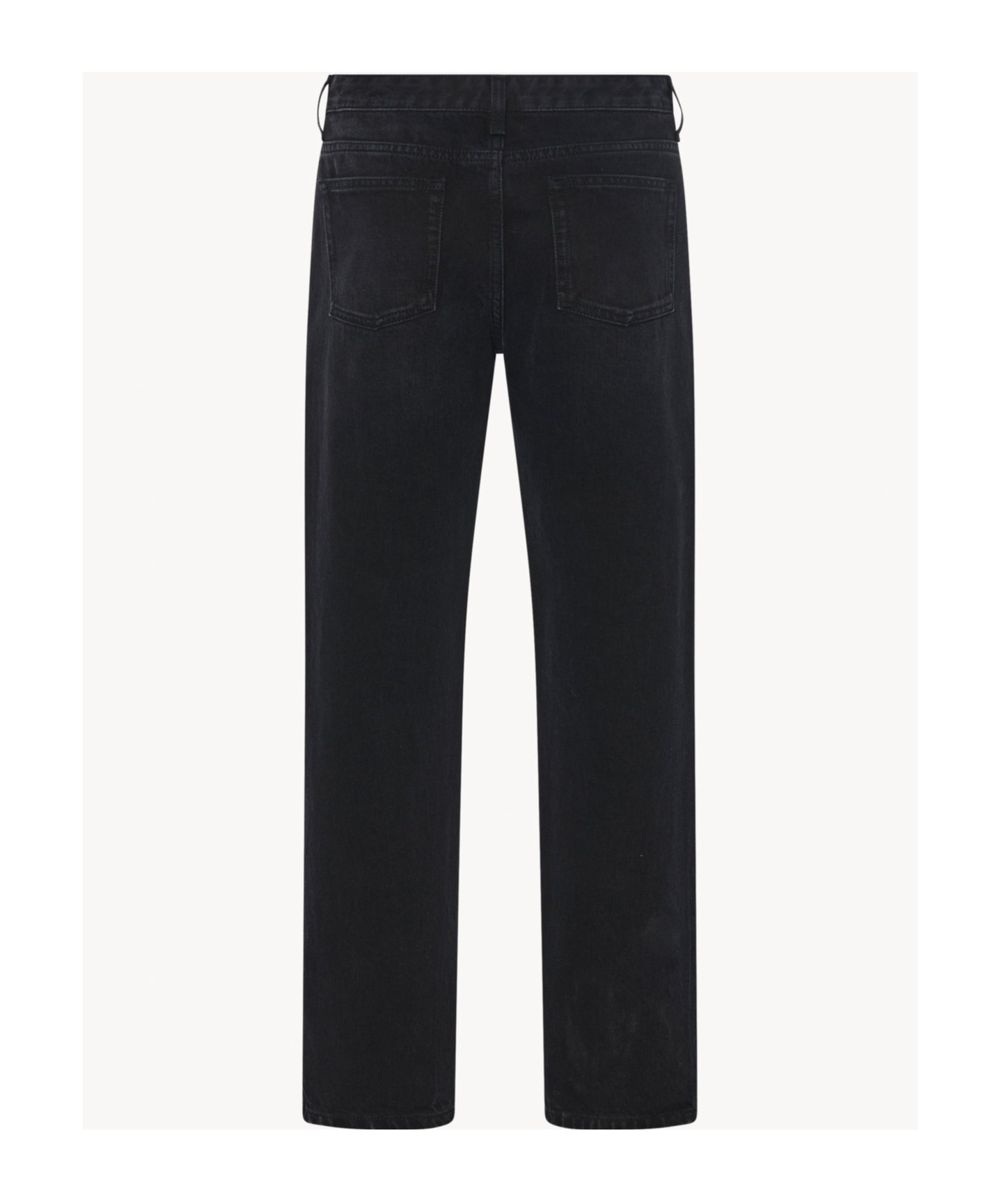 The Row Riaco Mid-rise Straight-leg Ankle Jeans In Black