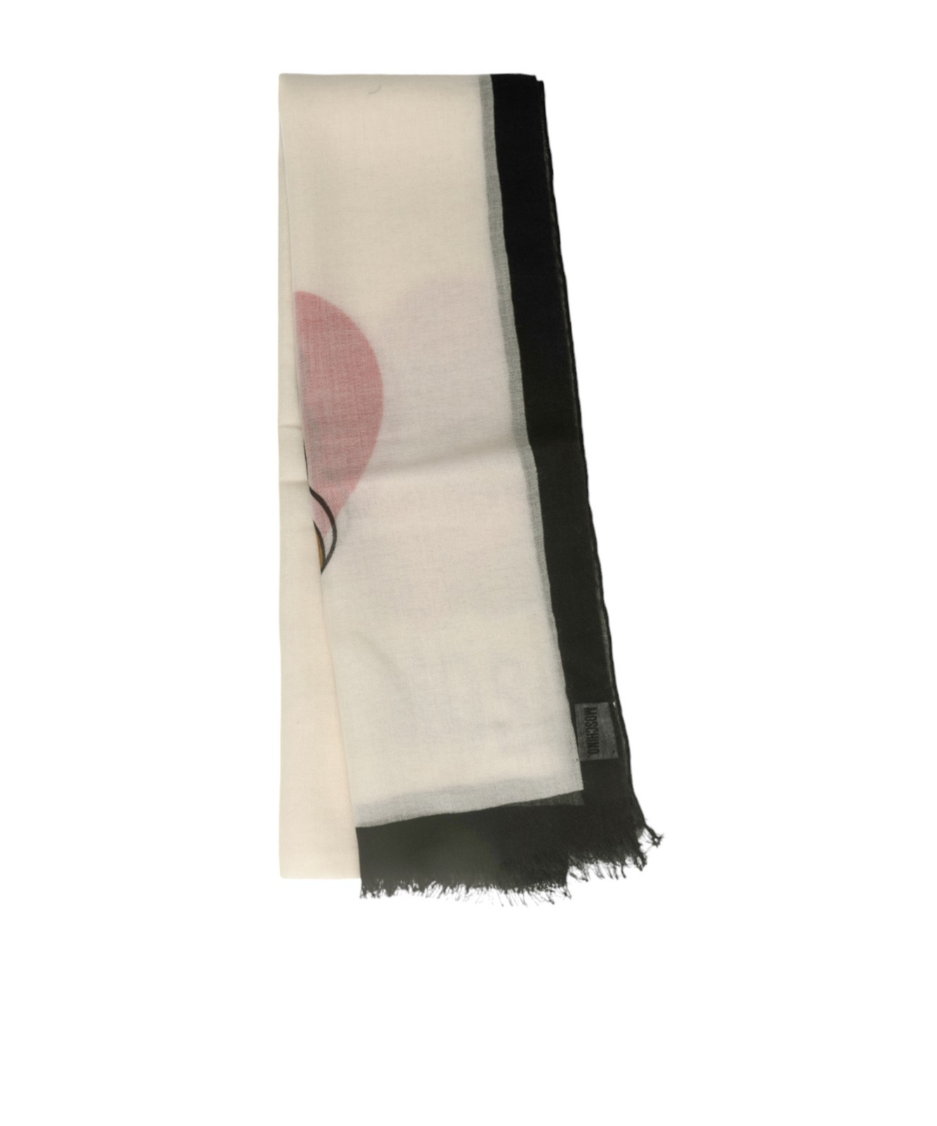 Moschino Teddy Bear Printed Scarf In Nude