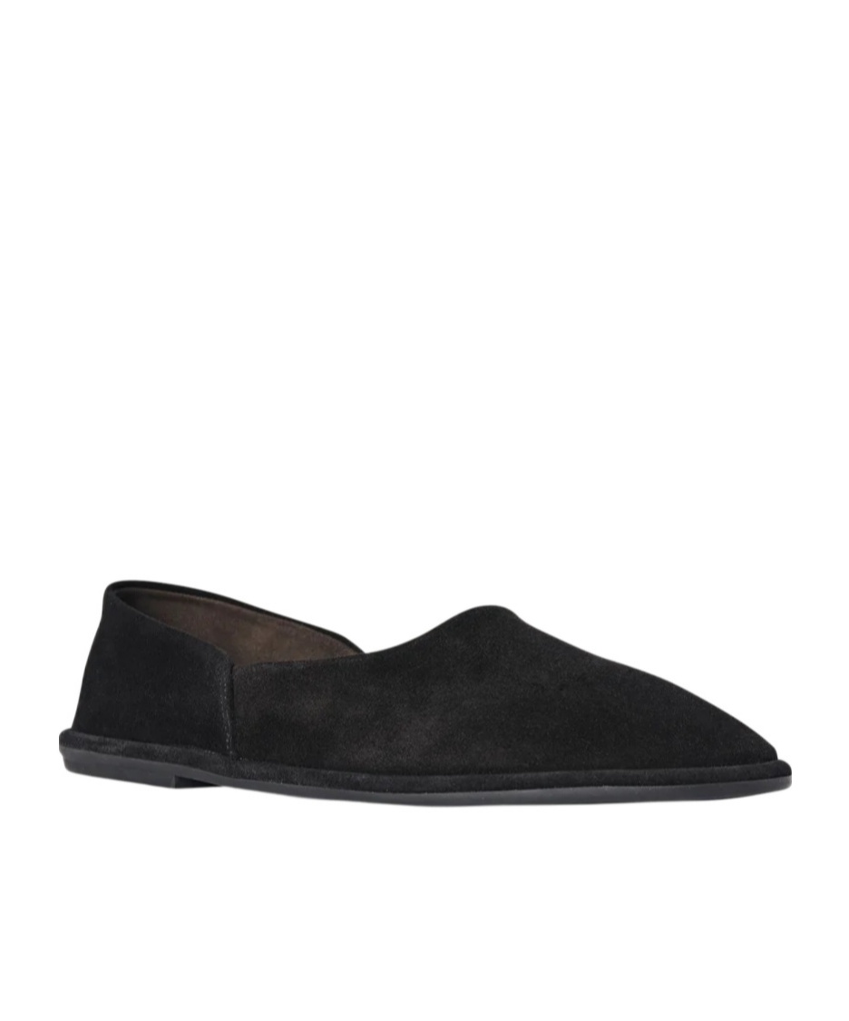 The Row Canal Collapsible-heel Leather Loafers In Black