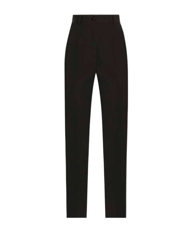 Dolce & Gabbana High-waist Tailored Trousers In Black