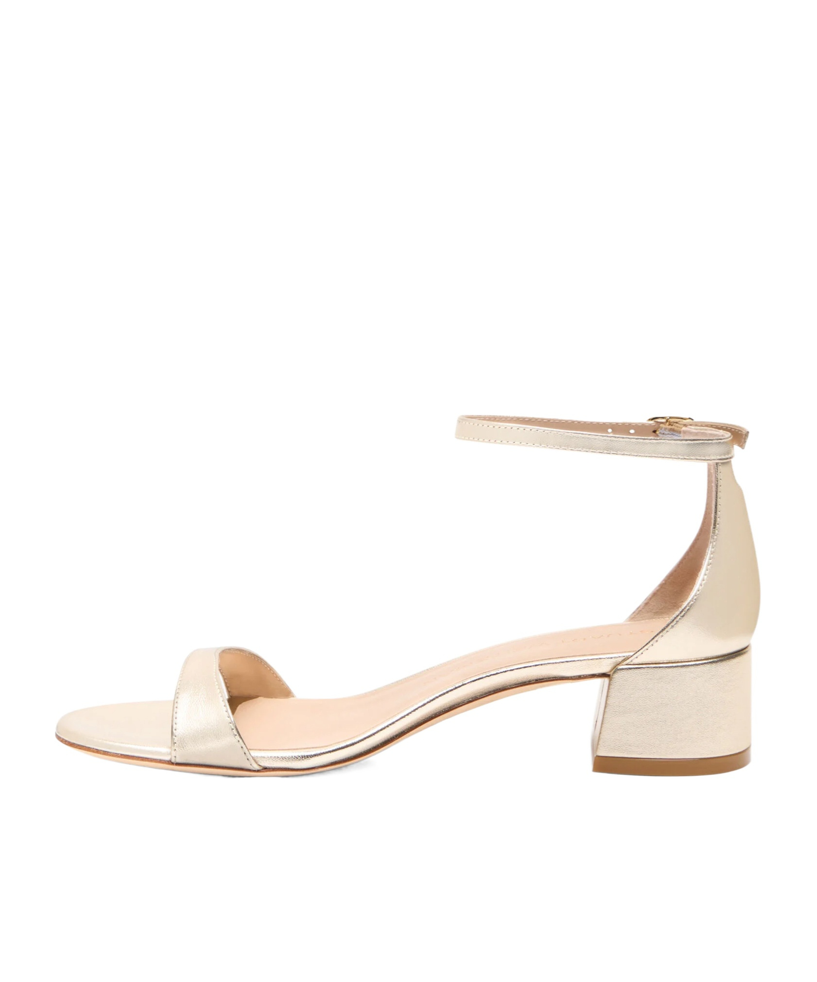 Stuart Weitzman Nudistcurve 35 Block Sandals Beige