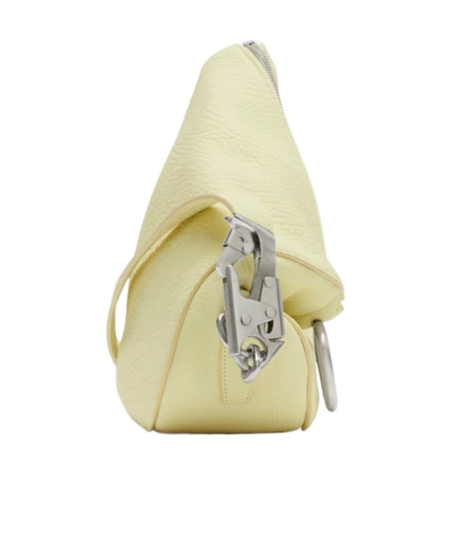 Burberry Sherbet Knight Leather Shoulder Bag In Nude