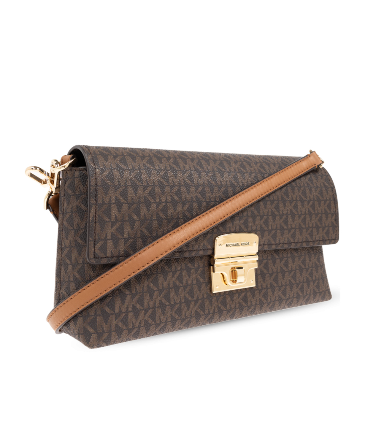 Shop Michael Michael Kors Medium Addie Shoulder Bag In Brown