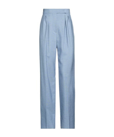 Max Mara High-waisted Straight-leg Trousers In Blue