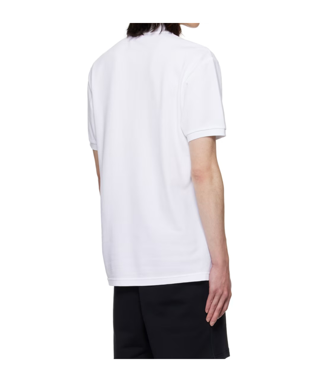 Moschino Buckle Short Sleeve Polo Shirt In White
