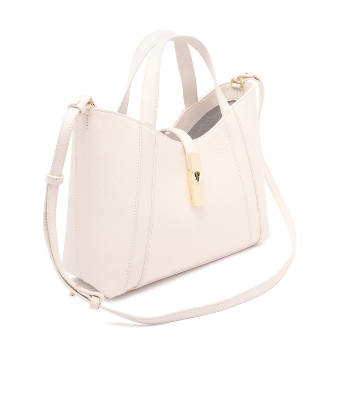Furla Goccia S Tote Bag In White