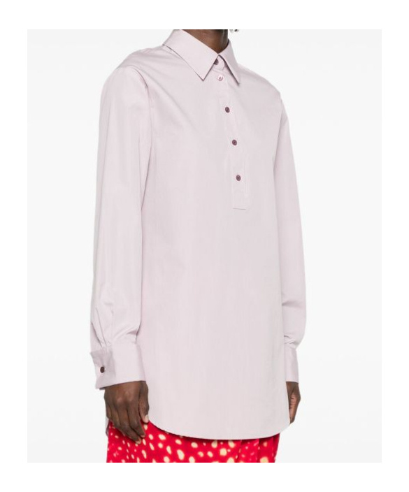 Dries Van Noten Casual Collared Neck Curved Hem Long Sleeves