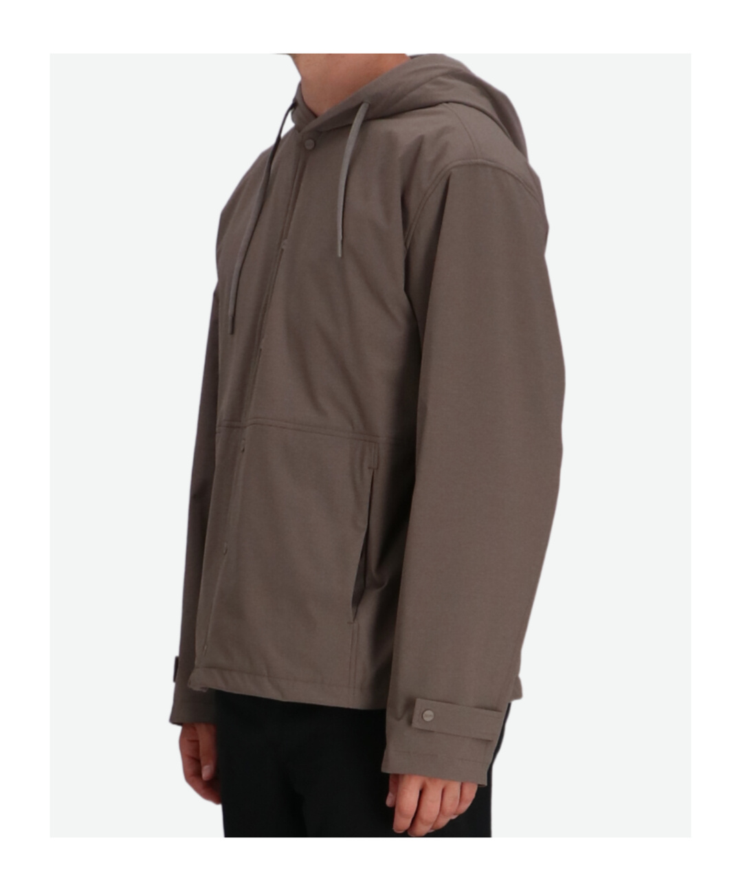 Herno Hooded Button-fastening Jacket In Brown