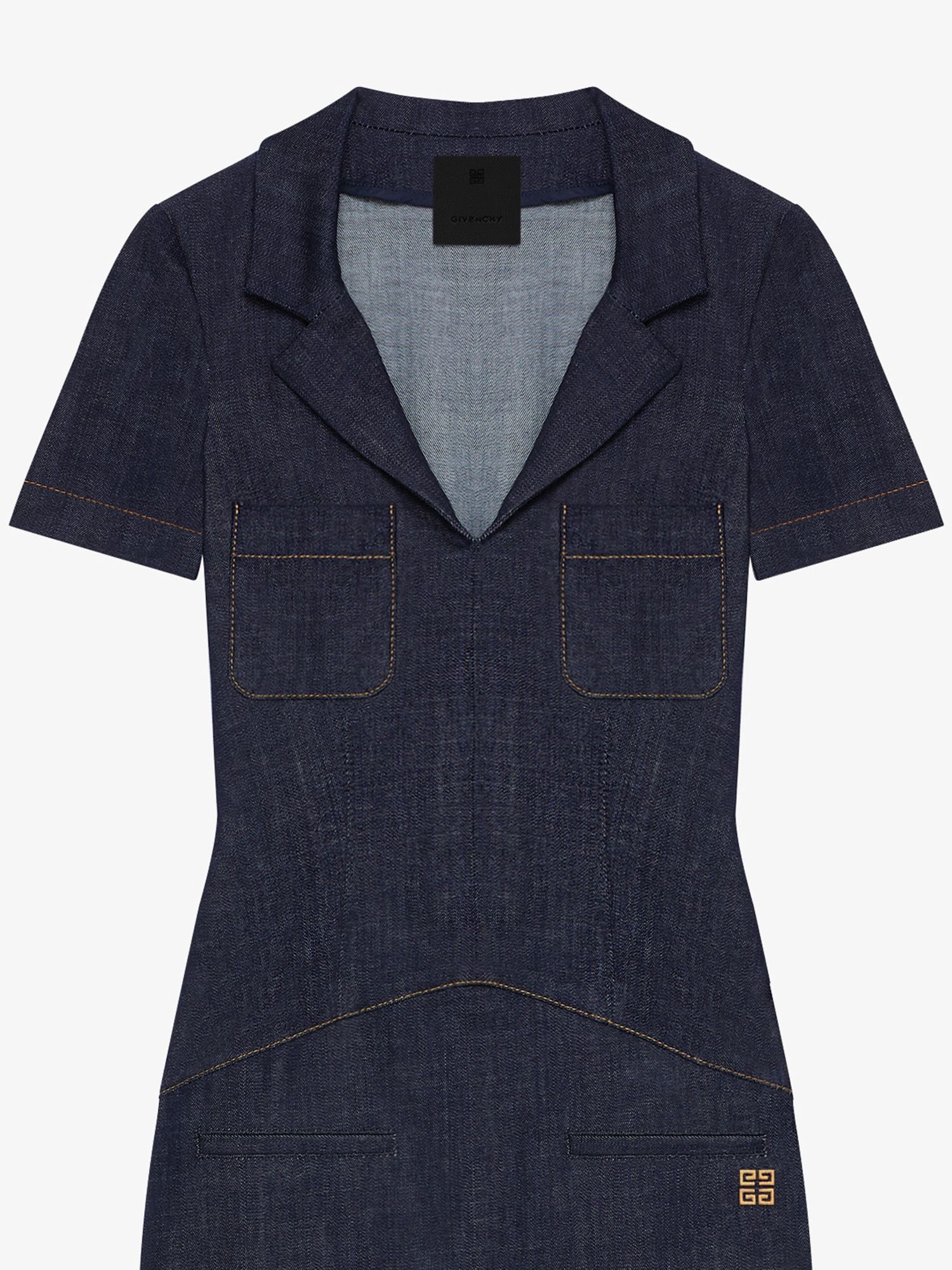 Givenchy Dress In Denim With 4g Emblem In Blue