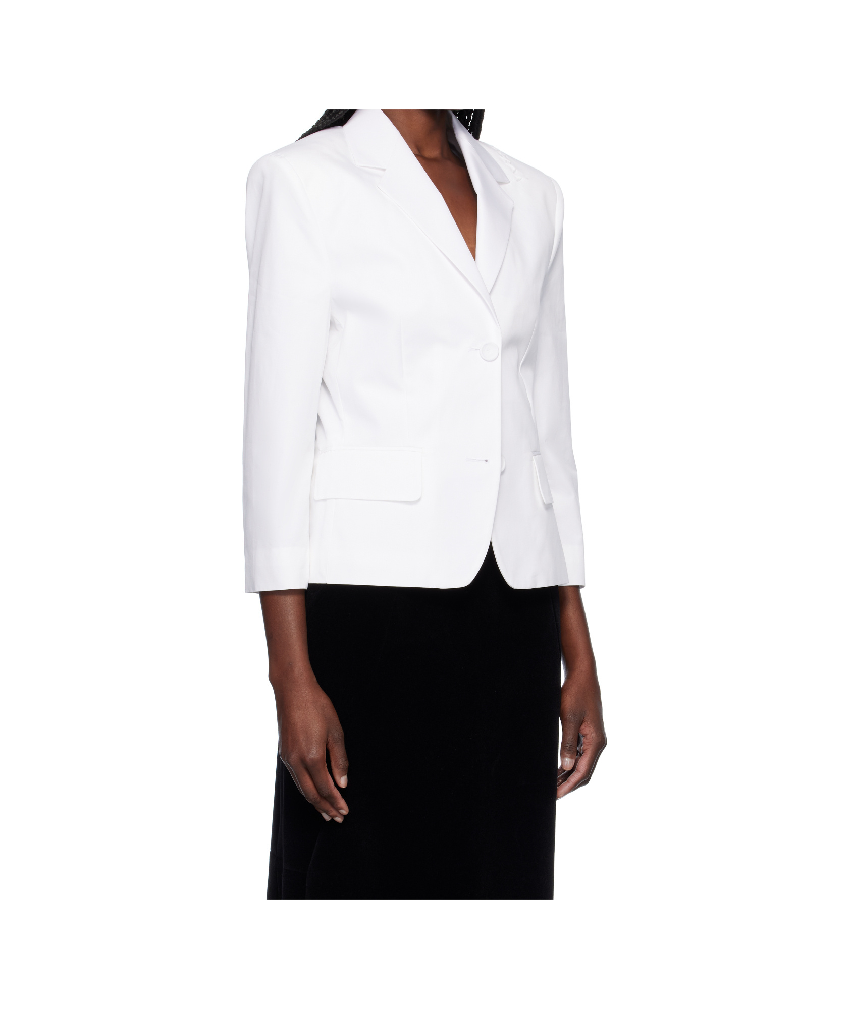 Marni White Poplin Baby Single Breasted Jacket In Lily White