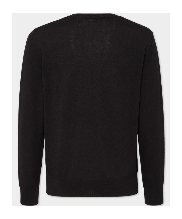 Dsquared2 Crewneck Sweater With Maple Leaf Print In Black