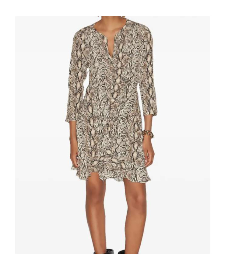Isabel Marant Women Octavia Printed Mini Dress In Brown