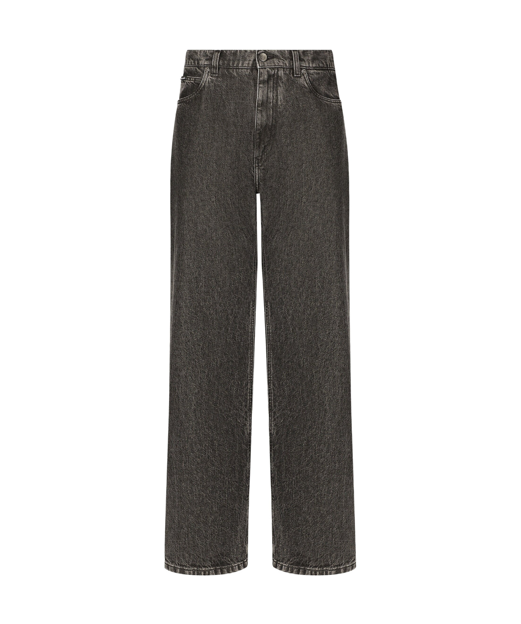 Dolce & Gabbana Denim Trousers With Belt Loops In Black