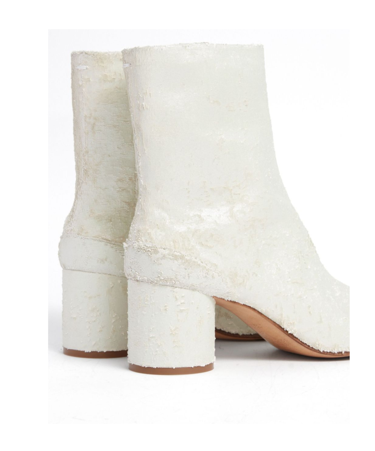 Shop Maison Margiela 60mm Tabi Ankle Boots In White