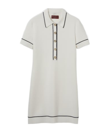 Gucci Short-sleeved Polo Skirt In White
